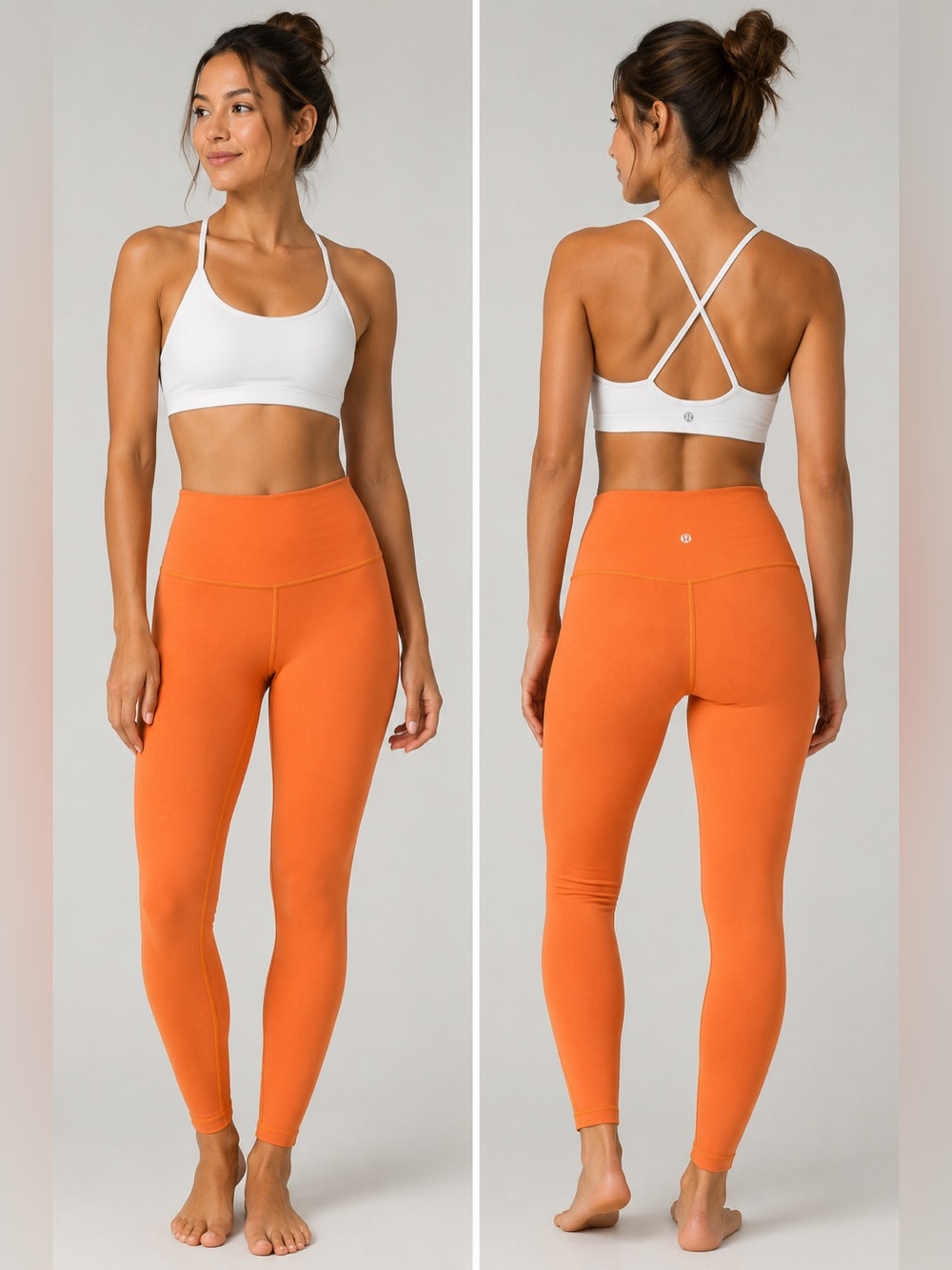 Lululemon Wunder Under High-Rise Tight 25" Orange Soda Leggings Size 2 Luxtreme